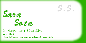 sara sota business card